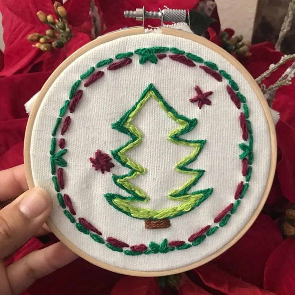 Embroidered Christmas Tree
